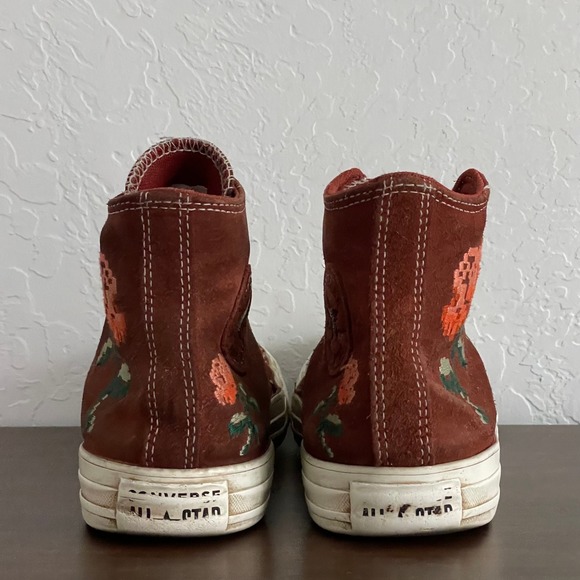 Converse All Star Chuck Taylor Embroidered Roses Retro Hi-Top Sneakers Wm's 7.5 - Picture 10 of 11